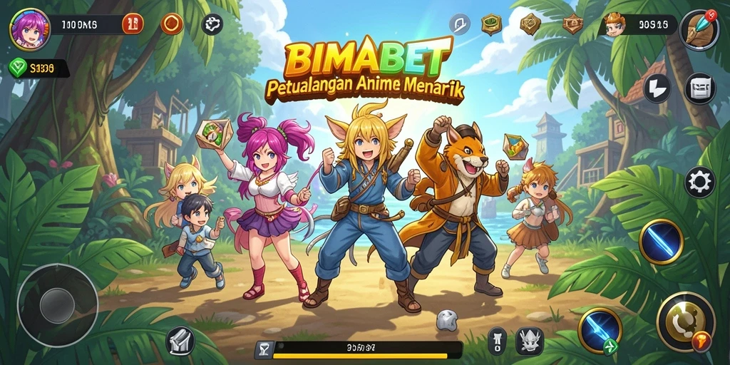 Tampilan gameplay seru dan karakter ikonik dari Anime.