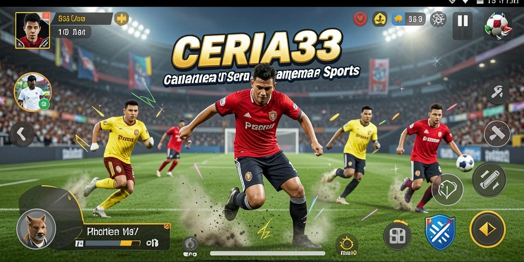 Tampilan gameplay seru di CERIA33 dengan aksi olahraga intens.