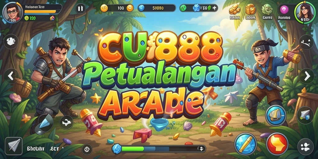 Tampilan gameplay menarik dari CU888 dengan banyak level menantang.