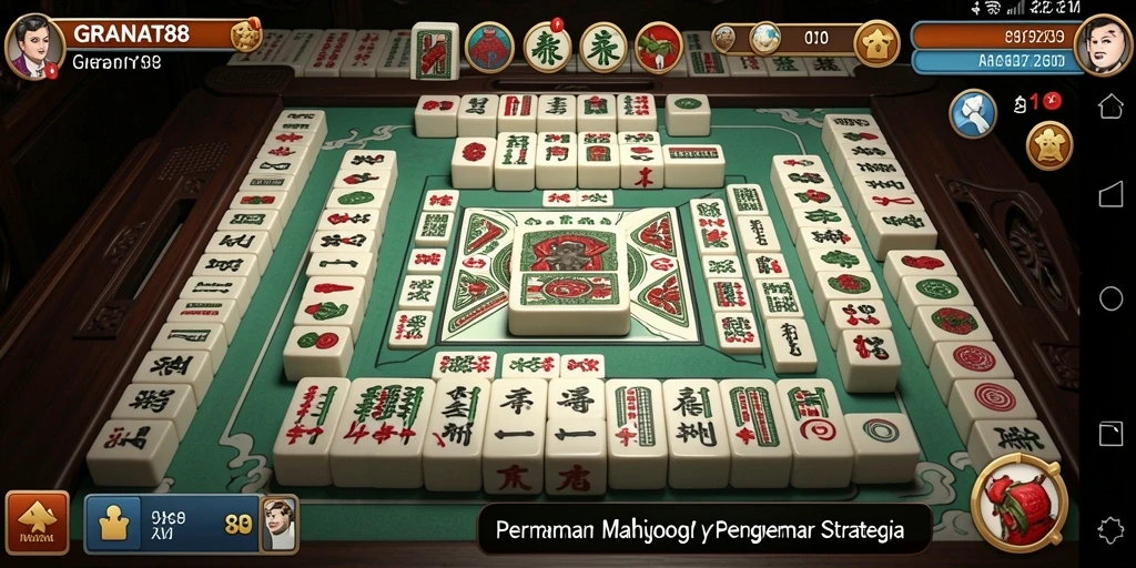 Tampilan gameplay seru dalam GRANAT88 yang penuh aksi Mahjong.