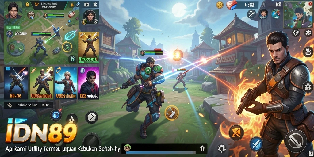 Screenshot utama menunjukkan tampilan antarmuka IDN89 yang intuitif dan ramah pengguna.