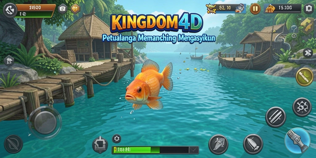 Gameplay KINGDOM4D yang menampilkan pengalaman memancing yang mendebarkan.