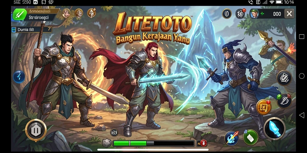 Tangkapan layar yang menampilkan aksi strategis dalam LITETOTO.