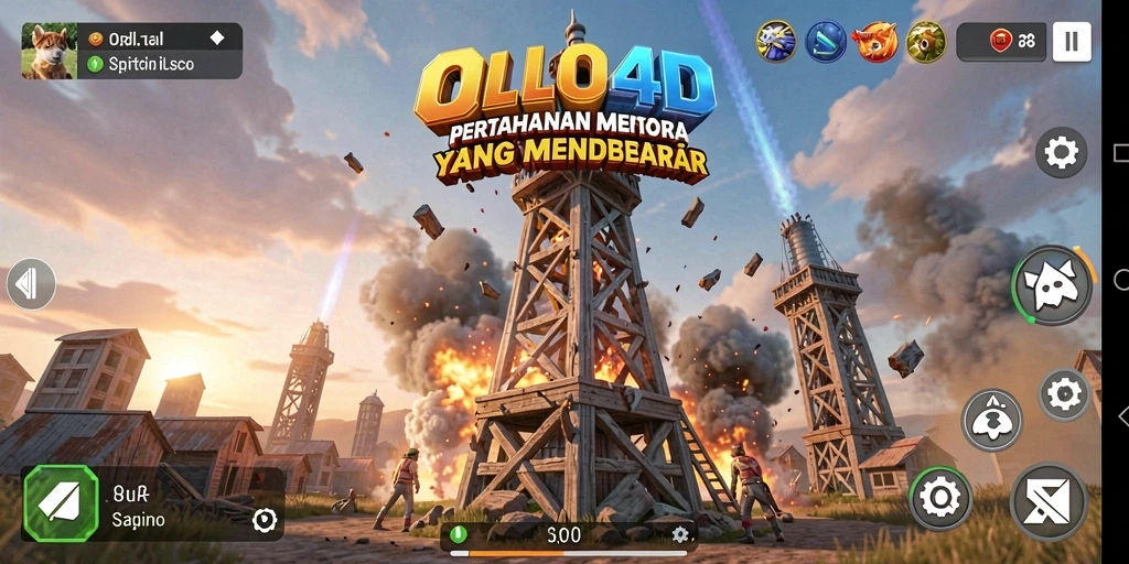 Tampilan aksi pertahanan menara yang mendebarkan dalam OLLO4D.