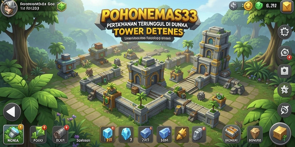 Gameplay seru dan mendebarkan di POHONEMAS33 Tower Defense.