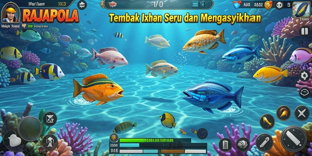 Tangkapan layar menampilkan momen seru di game Tembak Ikan RAJAPOLA.