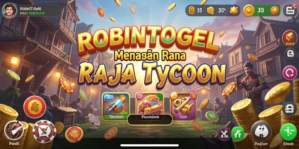 Tampilan gameplay menegangkan dari ROBINTOGEL untuk para Tycoon.