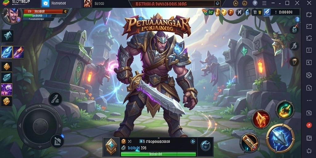 Screenshot gameplay SLOT88JP menampilkan aksi pertempuran yang mendebarkan.