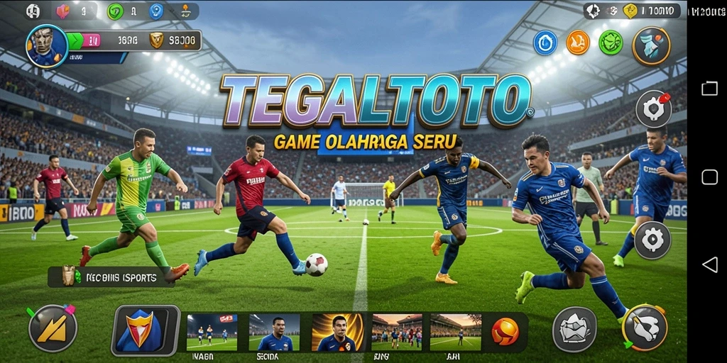 Tampilan utama gameplay TEGALTOTO dengan aksi seru cabang olahraga.