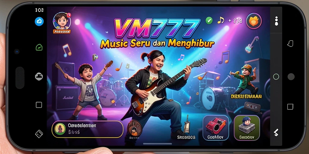 Tampilan gameplay VM777 yang seru dan menakjubkan dalam permainan musik.