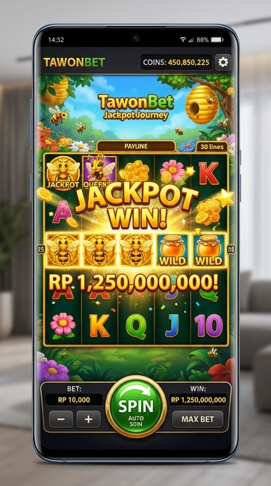 Screenshot aplikasi Tawonbet menunjukkan berbagai pilihan aplikasi yang tersedia.